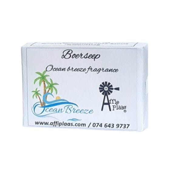 Affieplaas Boerseep Ocean Breeze bar — natural South African boerseep with ocean breeze fragrance, available at Toeka South Africa