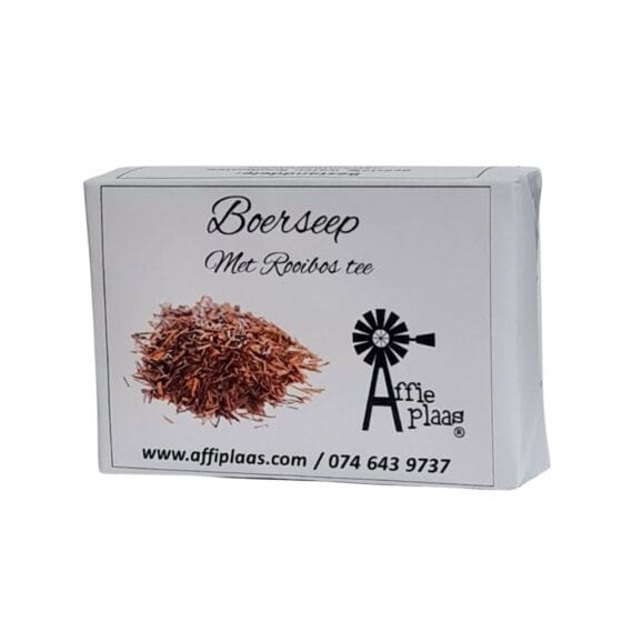 Affieplaas Boerseep rooibos tea bar — natural South African boerseep with rooibos, available at Toeka South Africa