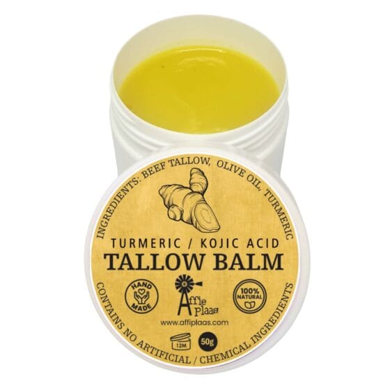 ap h26 affieplaas tallow balm skin cream tumeric with kojic 50g