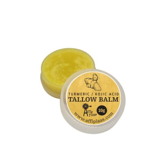 ap h28 affieplaas tallow balm skin cream tumeric with kojic 10g