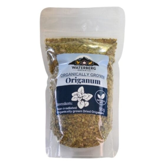 Waterberg Organics Organically Grown Dried Origanum 50g — non-irradiated pure dried oregano available at Toeka South Africa